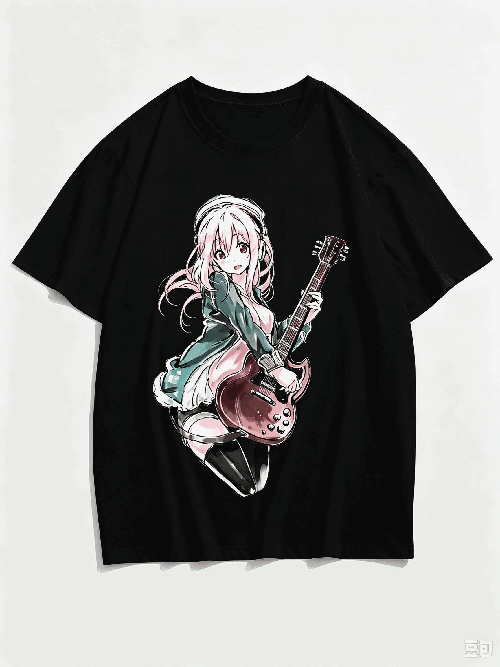 Super Sonico Graphic Print Crew Neck T-Shirt for Men Women Oversized Unisex Streetwear Trendy Cotton Fashion Hip Hop hot product