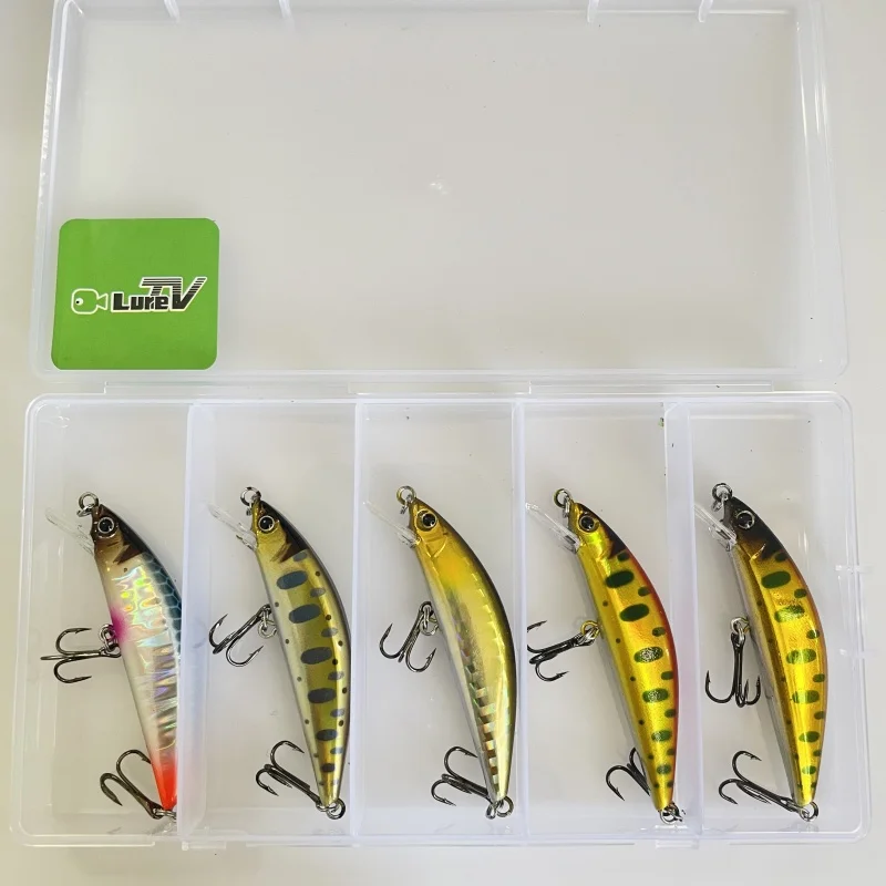 LURETV اليابان جاكال نفس النمط تيمون تريكورول تدفق الأساسية 55HW قوس قزح سمك السلمون المرقط أعلى الفم إغراء 5 قطعة #2