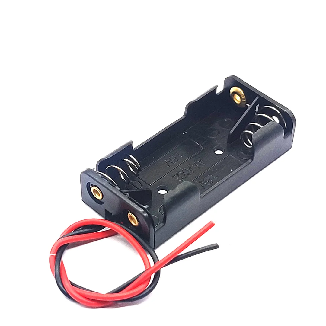 AAA Battery Case 1/2/3/4 Slot Battery Box Battery Holder With Leads With 1 2 3 4 Slots AAA Storage Box