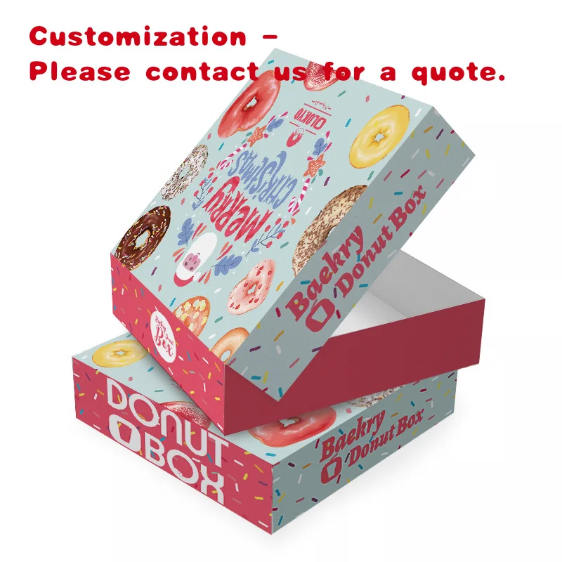 

custom.LOKYO Custom Printing Size Cake Donuts Cookie Doughnut Paper Bakery Boxes