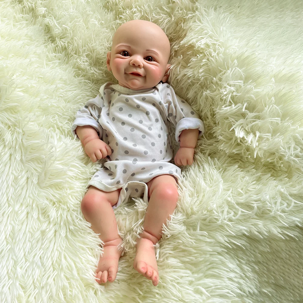 ソフト 18 インチリボーン人形フルボディプラチナシリコーンソフトガール手作り赤ちゃんリアルリアルな人形クリスマスギフト誕生日おもちゃ
