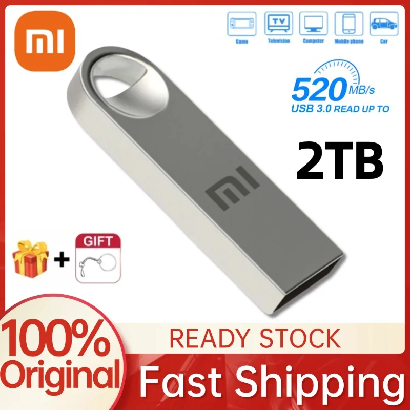 Xiaomi Type-C U Disk 128/256/512GB/1T/2T High Speed Usb3.0 Flash Drive Dual-Use Interface Metal Flash USB Memory