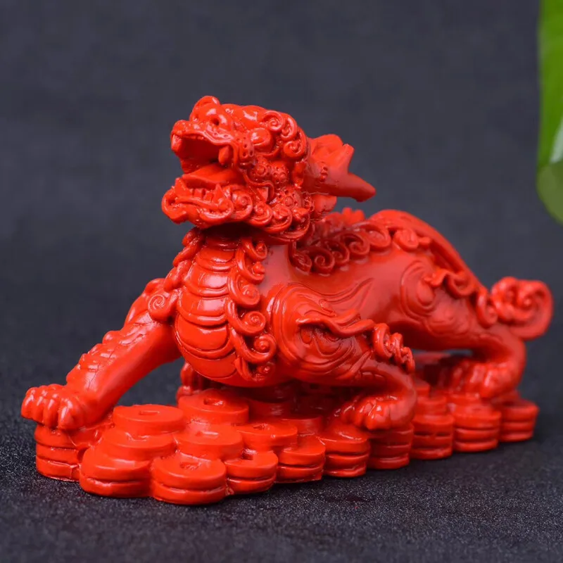 

12 см киноварь, резная статуя Пикси ручной работы, храбрые войска, счастливый домашний декор