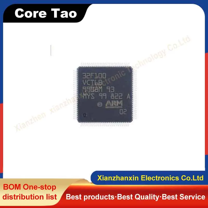 1pcs/lot STM32F100VCT6B  LQFP100 32F100VCT6B 32-bit microcontroller chips