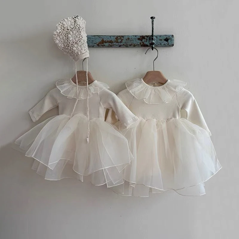 Princess Baby Girl Dress Long Sleeve Baby Birthday Party Dress Baby Clothes Outfit baby christening dresses