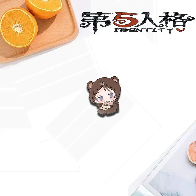 9PCS Luca Balsa Emma Woods Badges Pins Anime Identity Ⅴ Brooch Cosplay Acrylic School Bag Pendant Clothes Accessorie Gift