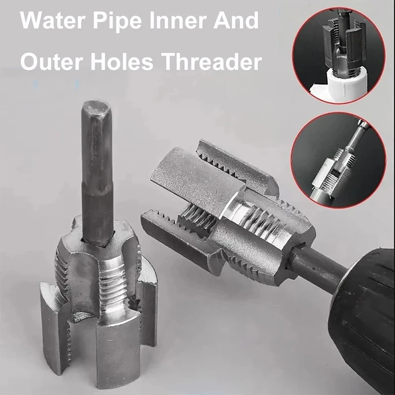 1/2inch 3/4inch PPR/PVC Water Pipe Threader Tapping ToolInternal Thread External Thread Integrated Water Pipe Wire Opener
