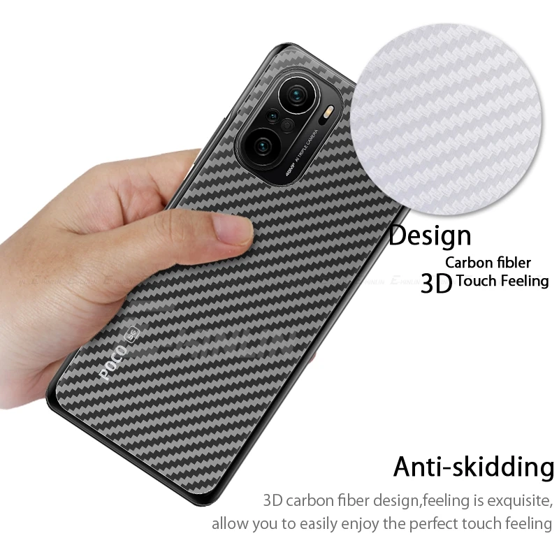 Soft 3D Carbon Fiber Back Cover Film For XiaoMi POCO F5 M6 M5 M5s X5 X4 M4 F3 F4 X3 GT M3 M2 F2 Pro F1 X2 Rear Screen Protector