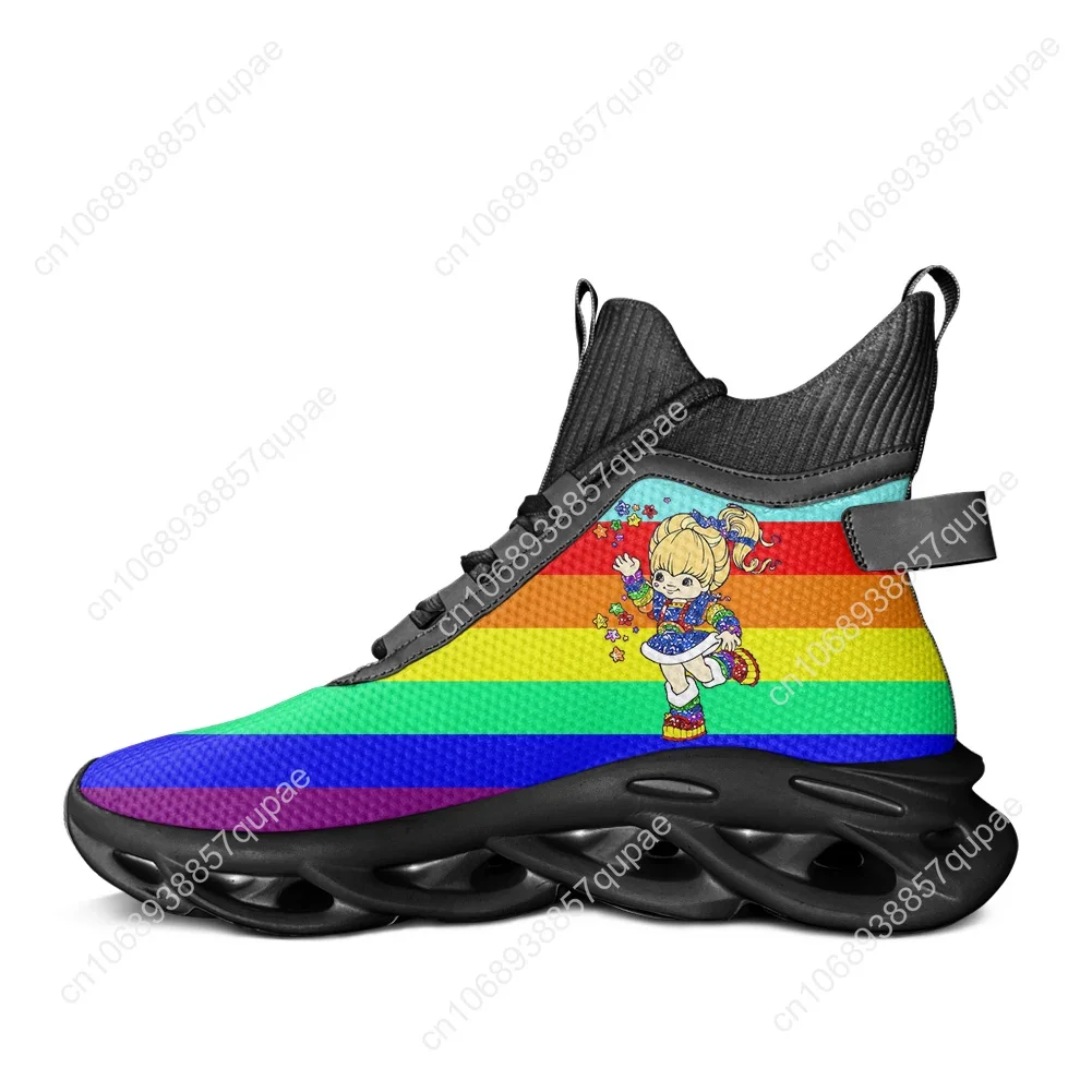 Rainbow Brite High Top Sneakers Cartoon Men Women Teenager Sports Shoes Running Sneaker Lace Up Mesh Footwear Customized Shoe 3