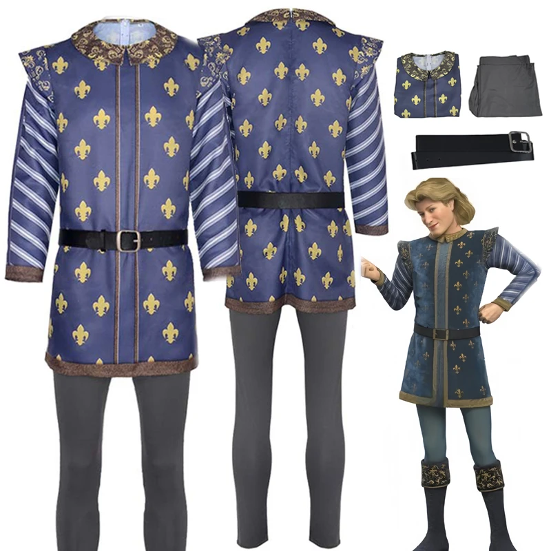 

Monster Shrek Cosplay Costume Prince Charming Uniforms Costume Carnival Party Animation Coser Costume