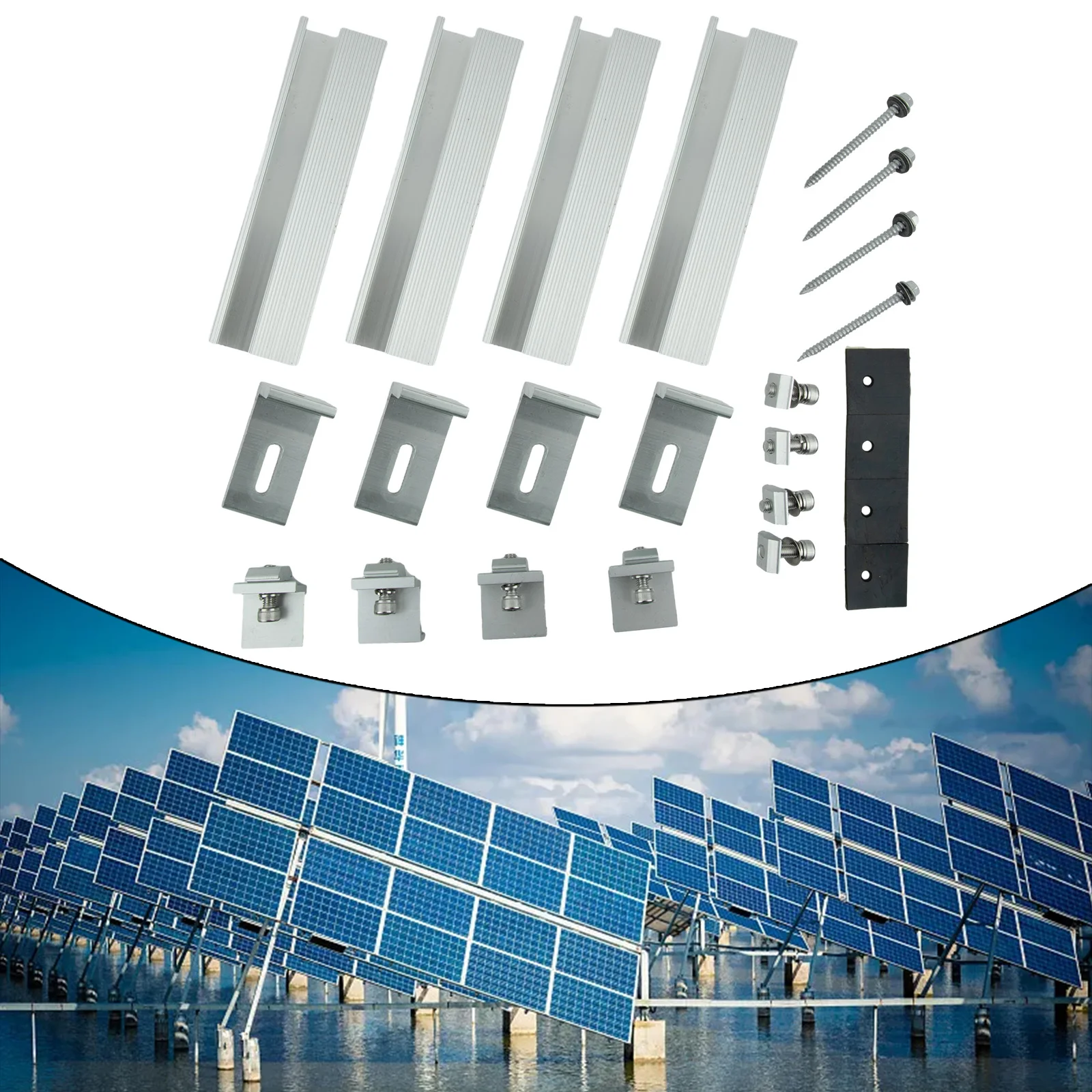 Solar Rail Alu Mounting Rail Solar Panel PV Profile Solar Profile Solar System Accessories Set Bracket Rail Brand New