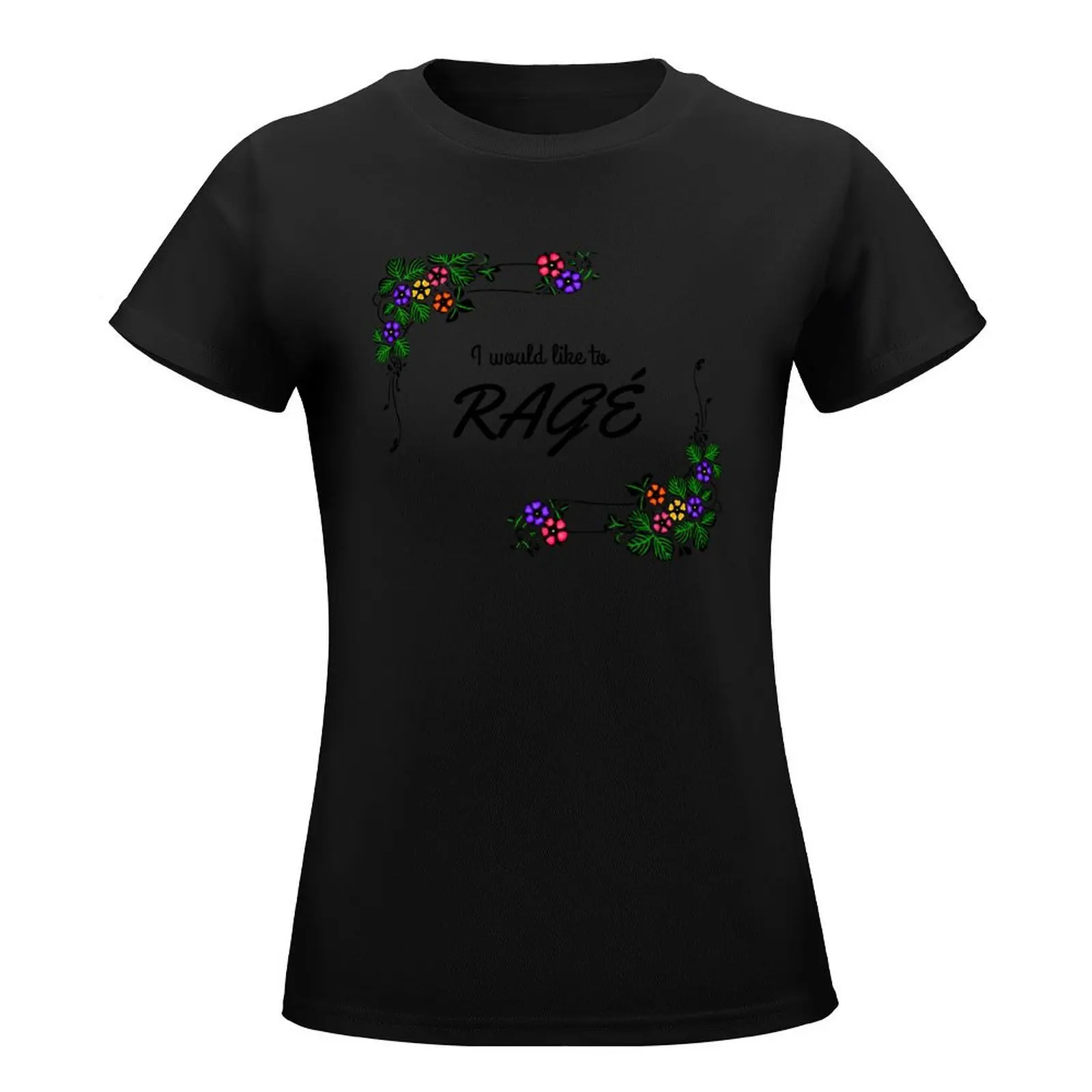 Ragé Yasha Flower Design T-Shirt oversized tops t-shirt dress for Women sexy