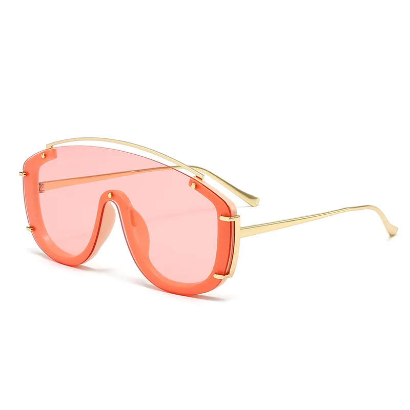Retro Stylish Women Sunglasses Fashion Large Frame Gradient Color Sunshades Men Luxury Design Oversized UV400 Sun Glasses