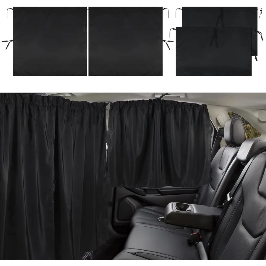 

3 Pcs Car Curtains with 95 Light Blocking and UV Protection for Sedan SUV Truck Ideal for Sleeping Travel and Camping Privacy S