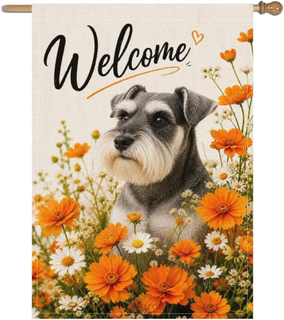 Hello Summer Schnauzer Garden Flag 28x40 Inch Double Sided Vertical Decoration Yard Spring Flag For Outside Seasonal Outdoor yyi
