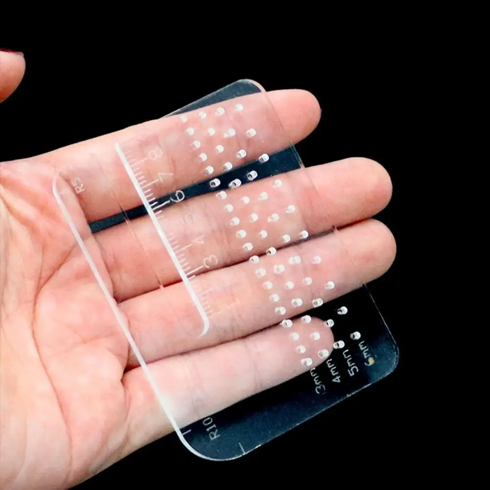 

Precision Hole Punch Guide Acrylic Distance Ruler 4mm Thick Transparent Cutting Tool with Hole Spacing Accurate Scale Precise