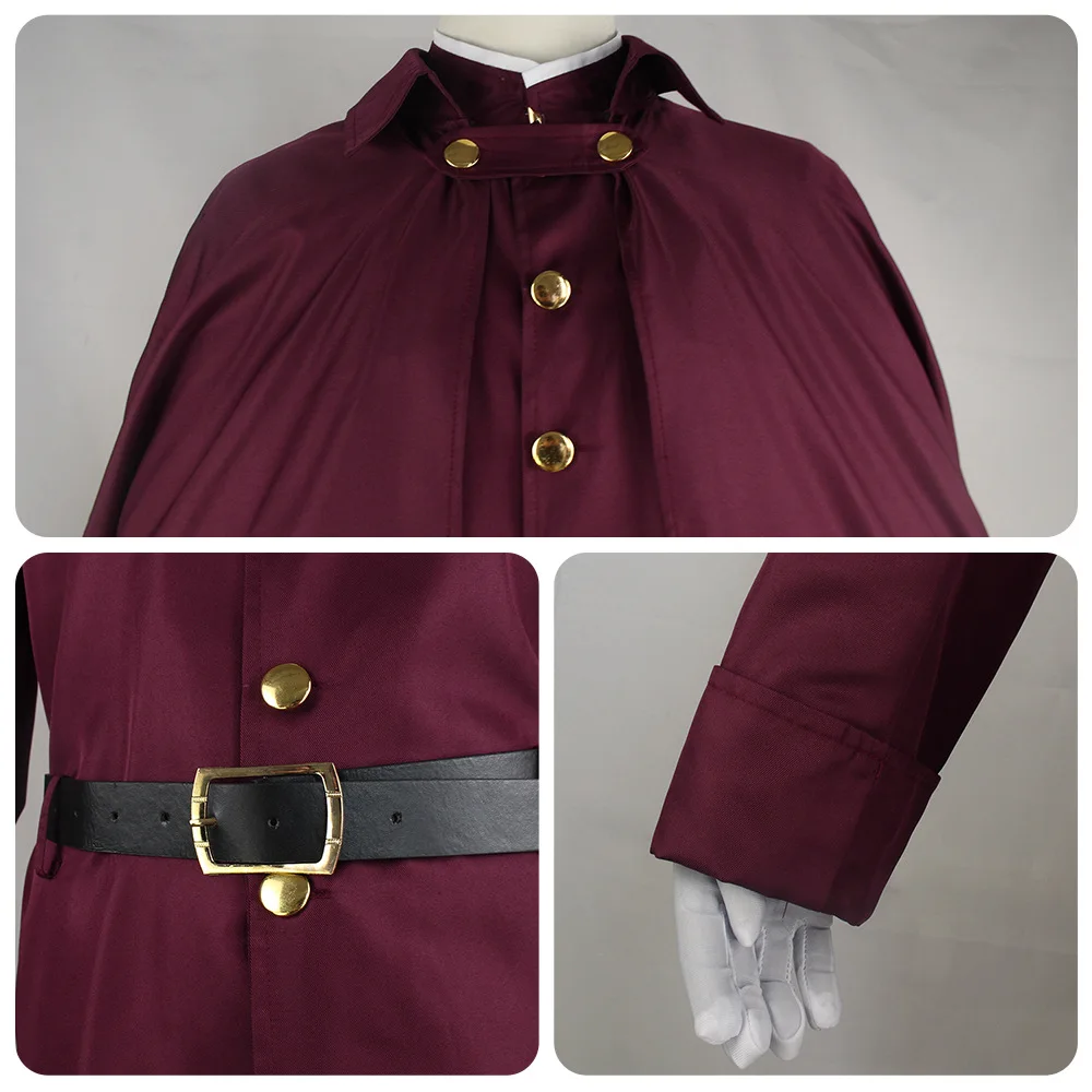 أزياء Suehiro Tecchou التأثيرية للبالغين Bungo Tecchou Suehiro التأثيرية عباءة علوية وسراويل وقبعة لعرض الملابس مجموعة كاملة