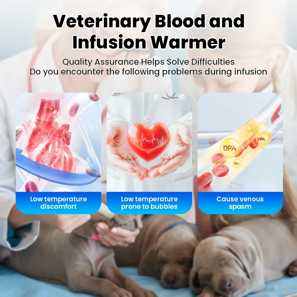 SW200Vet Veterinary Portable Blood infusion Warmer Transfusion Heater Animal Pet Hospital Fluid Warming Syringe