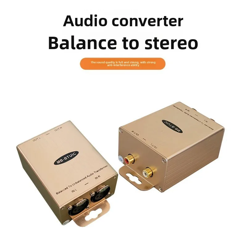 متوازن إلى محول RCA XLR إلى محول عزل RCA صندوق محول عالي إلى منخفض خالي من الضوضاء #1
