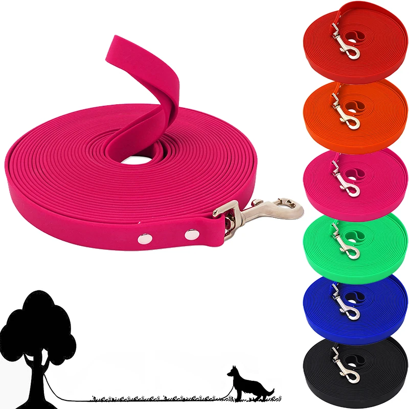 

Strong Waterproof Dog Leash Reflective Recall Tarining Tracking Rope PVC Pet Leash Easy to Clean Leash for Small Large Dog