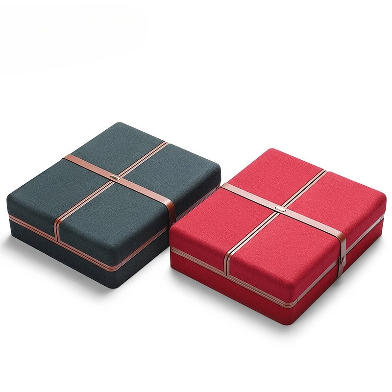 Jewelry Box Snap Ring Necklace Pendant Bracelet Earrings Double Open Double Layer Storage Box Set