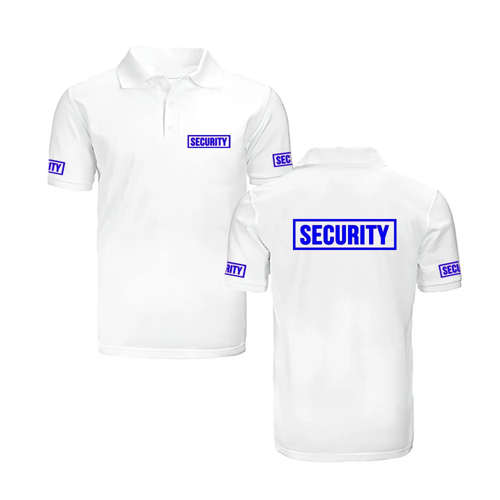 Security Classic Men\'s Polo Shirt Breathable Quick Drying Guard Bodyguard Uniform Work Clothes Causal Light Soft Wholesale Tops