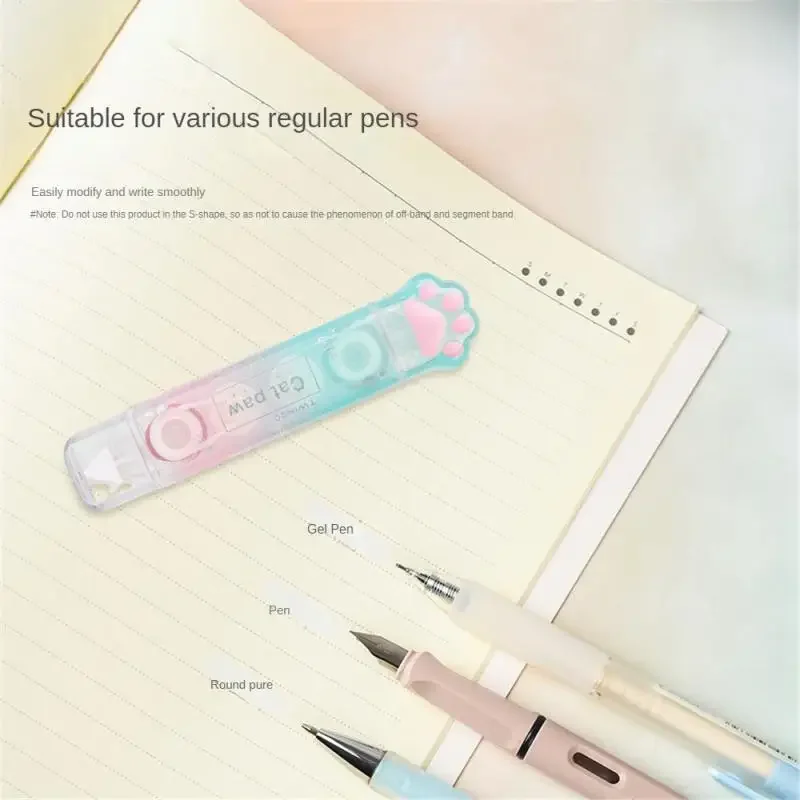 Pegatina de planificación en forma de corazón de placer de corrección de doble punta, función Dual, fácil de usar, bonito diseño de gato de doble cara