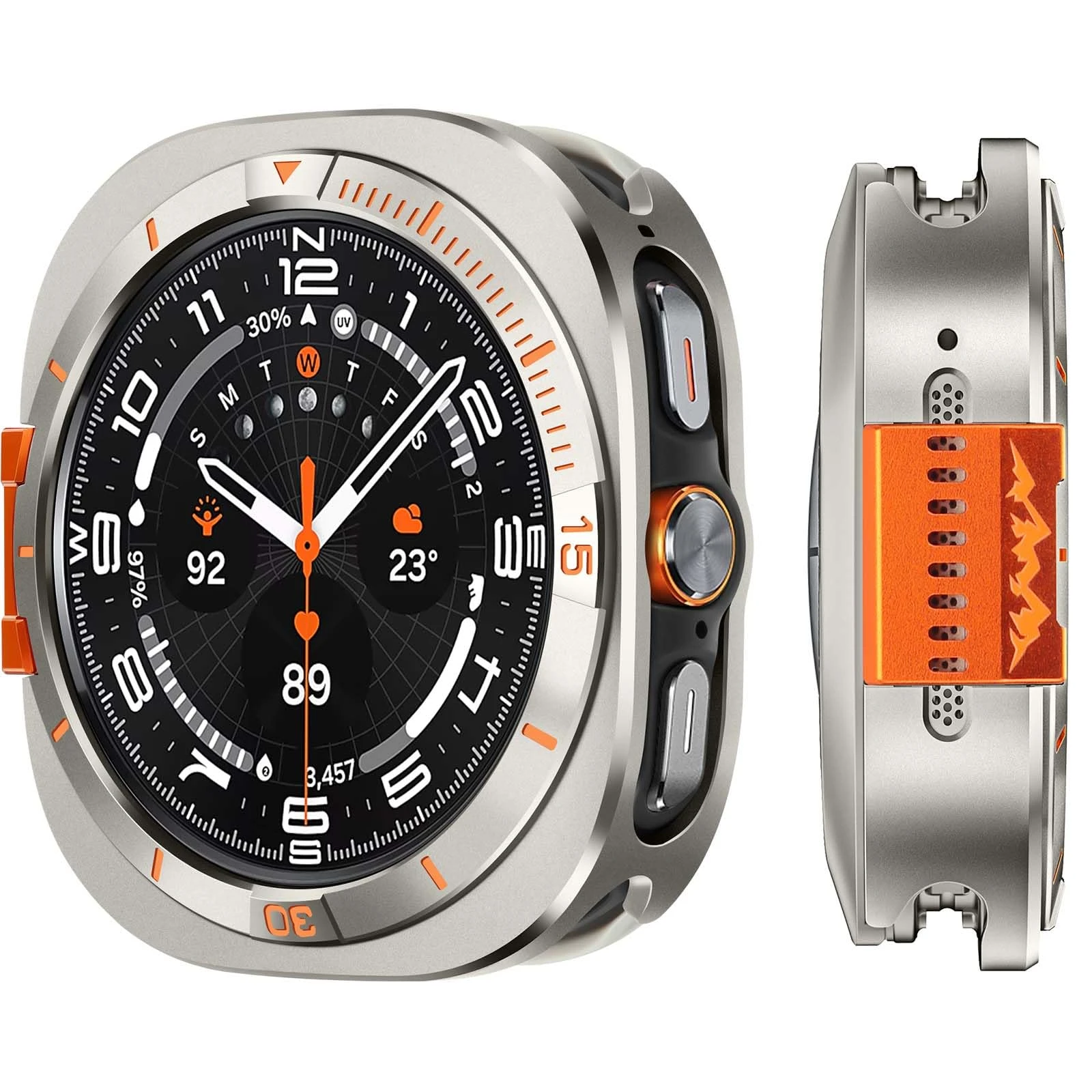 Metallgehäuse für Samsung Galaxy Watch Ultra 2025/2024 47mm Sturzsicherer Hartrahmen-Schutz für Galaxy Watch Ultra Zubehör