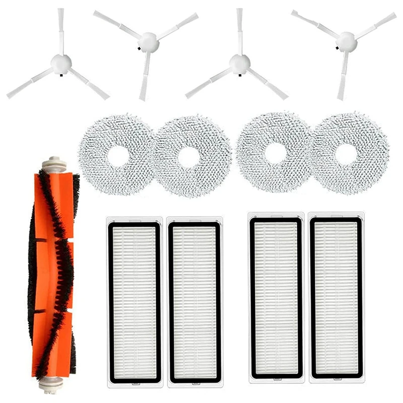 อุปกรณ์เสริมสําหรับ Dreame L10S Ultra W10S Pro สําหรับ Xiaomi X10 + เครื่องดูดฝุ่นหุ่นยนต์หลักแปรงด้านข้าง HEPA FILTER Mop ผ้า