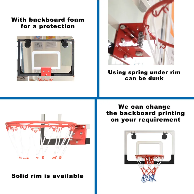 Hoge kwaliteit groothandel indoor mini draagbare basketbalbord hoepel indoor ondersteuning basketbalbord met net