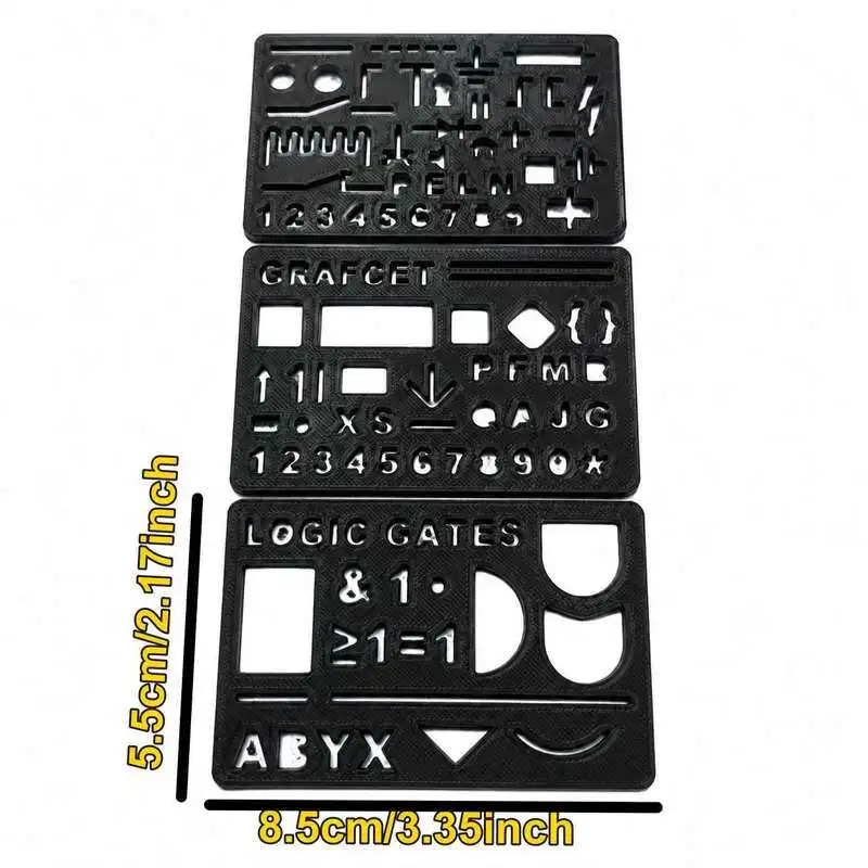 Hollow Circuit Drafting Stencil Electronic Schematic Drawing Template Student Draft Supply