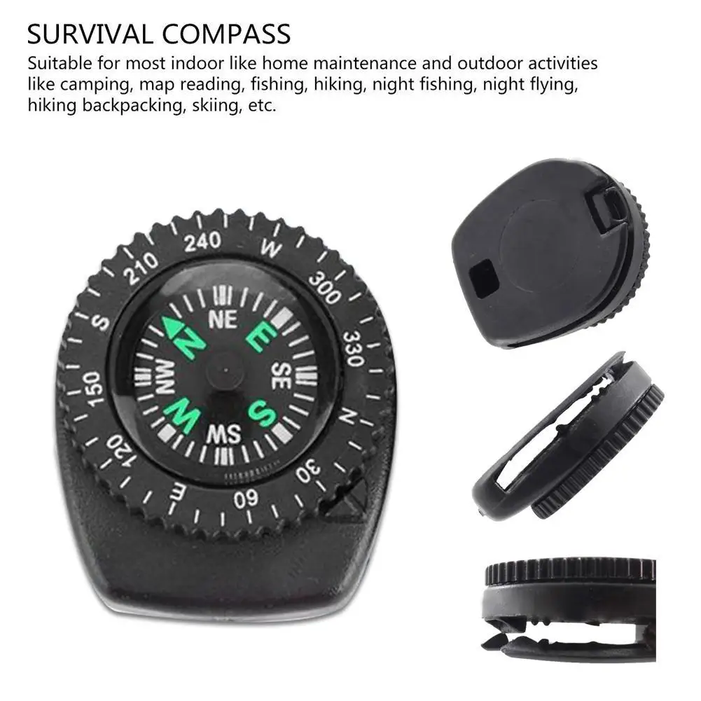 Portable Compass Watch Band for Paracord Bracelet Survival Mini Navigation Compass Watch Outdoor Hiking Camping Accessories