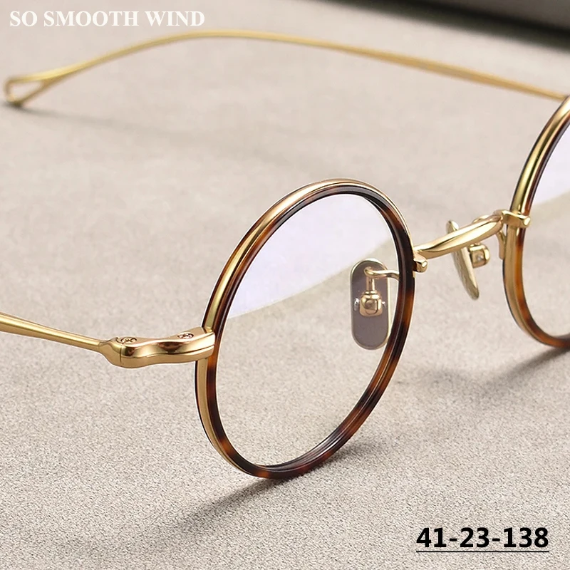 

Small Round Frame Eyeglasses Pure Titanium Small Face Circle Glasses Frames Ultralight 7g Men Women Simple Fashion Spectacles