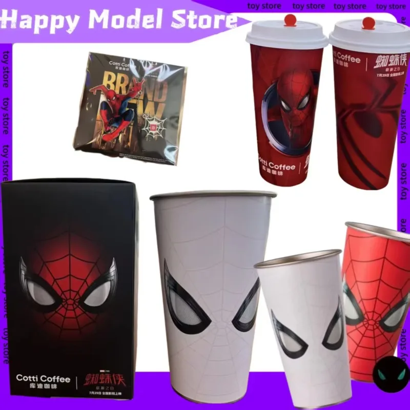 Presale Spider Theme Anime Water Cup Refrigerator Magnet Self-made Cold Cup Transformation Co Branded Paper Cups Periphery