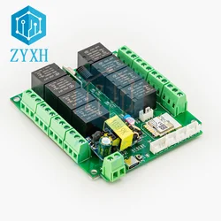 Tuya 8 Channel WiFi/Zigbee Remote Control Relay Support 4 Way Circuit Status Display + 4 Temperature and Humidity Input Control