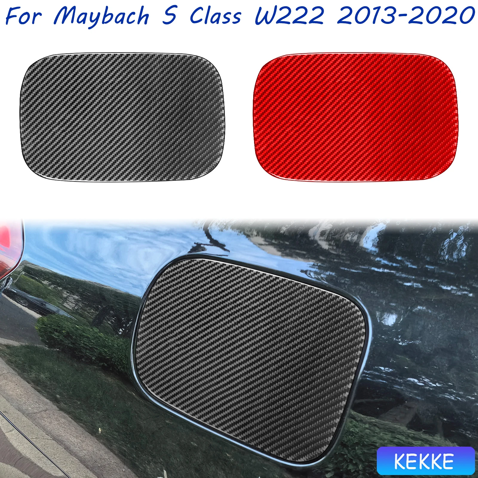 

For Mercedes Benz Maybach S Class W222 2013-2020 Auto Fuel Tank Cap Carbon Fiber Decorative Car Accessory Stickers