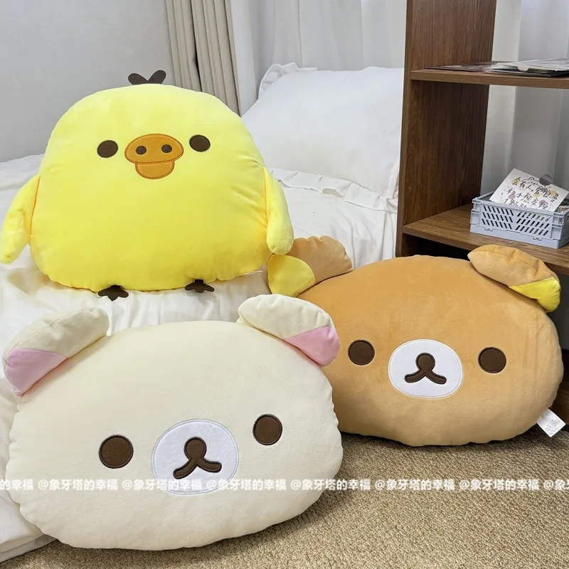 

Новый милый мультфильм Rilakkuma Kiiroito эластичная бархатная плюшевая кукла диванная подушка подушка для девочек спальня украшение украшение подарок