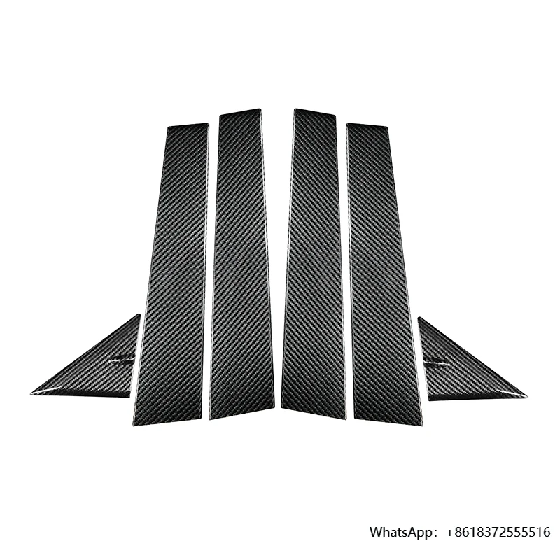 

Shasha Dry Carbon Fiber Window A/B-Piller Trim Interior Accessories Kit for Toyota for Camry 2018-2023