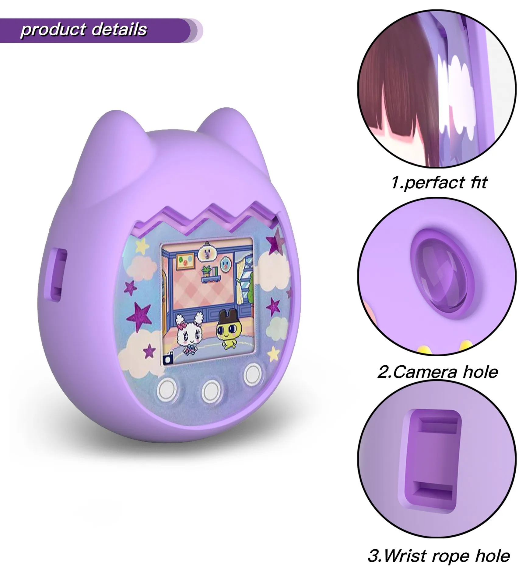 Protecteur en Silicone pour Tamagotchi Pix, pour Machine électronique numérique pour animaux de compagnie, motif de dessin animé, couverture Anti-chute étanche