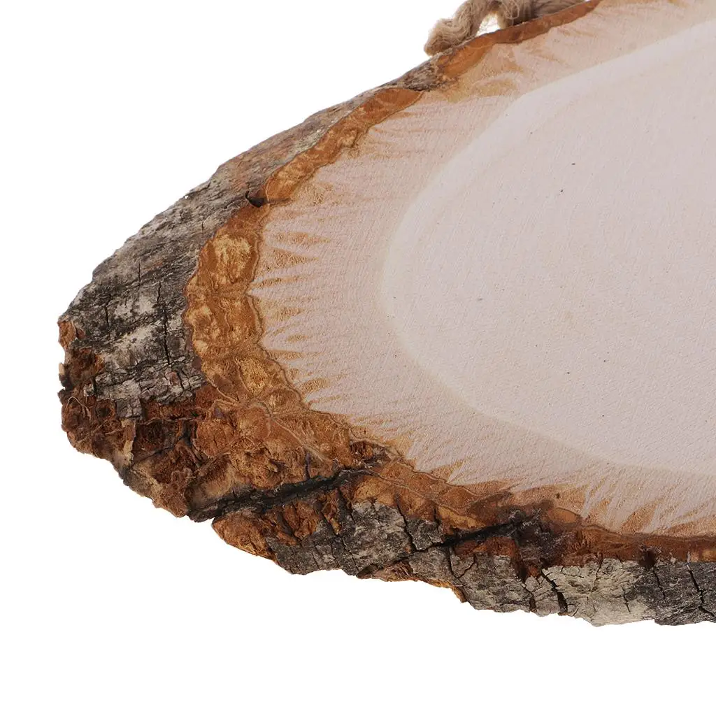 شرائح شجرة كبيرة بيضاوية من الخشب الطبيعي، لوحة زخرفية، ديكورات تسليح ريفية #6