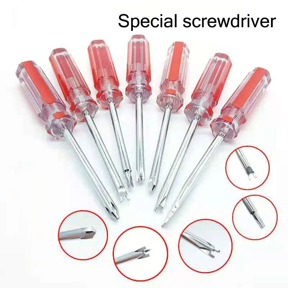 Steel Y-Shaped/U-Shaped Screwdriver Mini Transparent Handle Manual Precision Screwdriver Cross/slotted Screwdriver Household