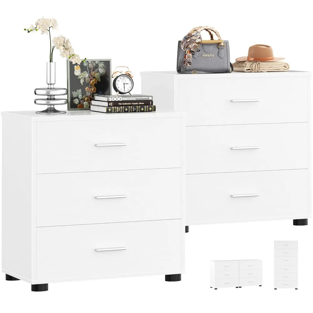 

Closet Drawers Set of 2, Wood Closet Organizers and Storage with 3 Drawers, Closet Drawers Organizer System, Customized