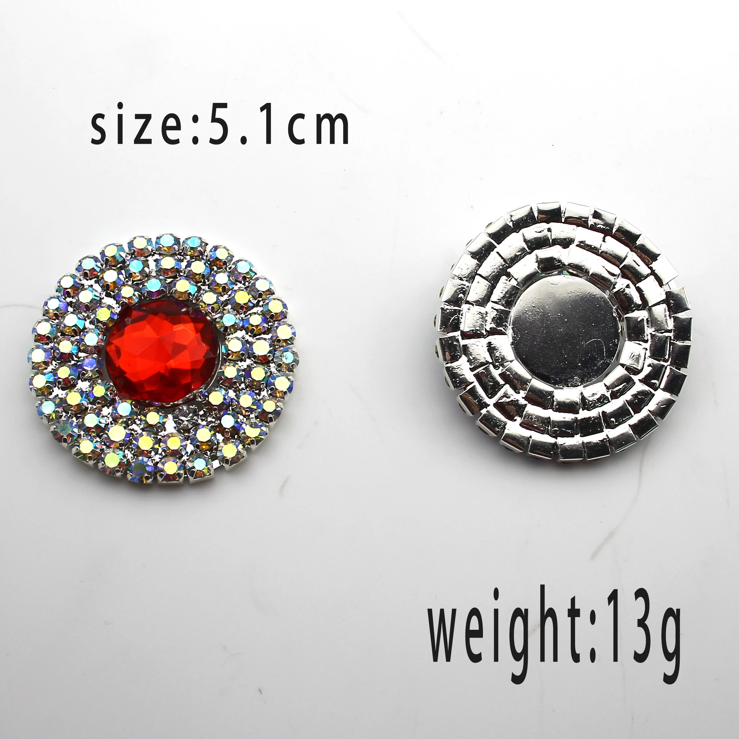 Sew On Rhinestone - Parche Redondo de Cristal con Pedrería
