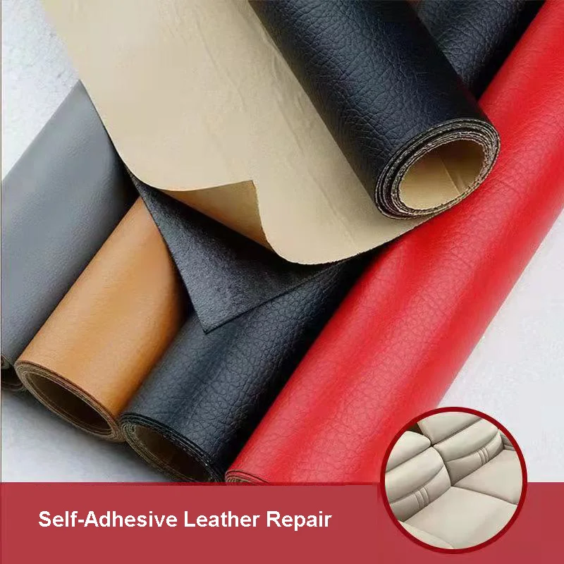 25X60CM Leather Patch for Sofa Self-Adhesive Repair Tape Fix Mend Couch Bag Multicolor Stick Furniture Repair Car Seat Stickers