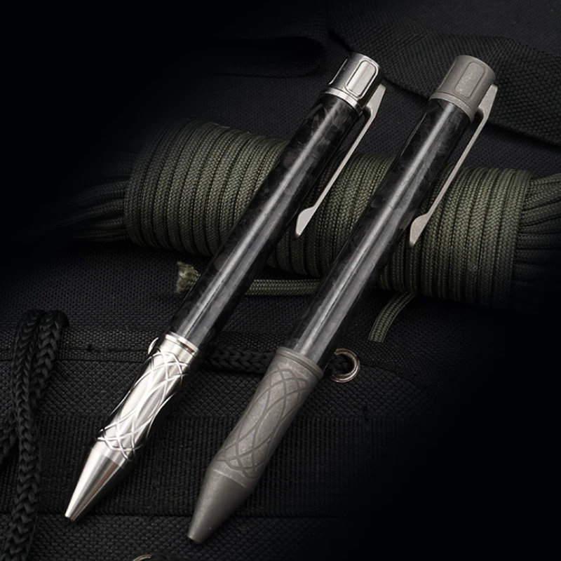 

Titanium Alloy Tc4 Pen, Carbon Fiber Handle,Broken Window Escape, Portable Signature, Ballpoint Pen, Edc Tactical Pen, A463