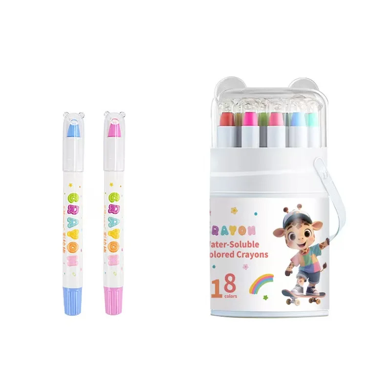 18-color high-quality oil paints that can be erased without getting your hands dirty. Color oil pastels and storage box