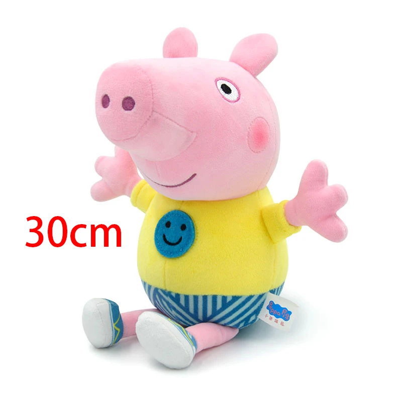 Genuine Peppa Pig George Pig 30 cm Anime Figure Plush Dolls Pig Toys PP Cotton Anime Figure Model Kids Xmas Gifts Toys