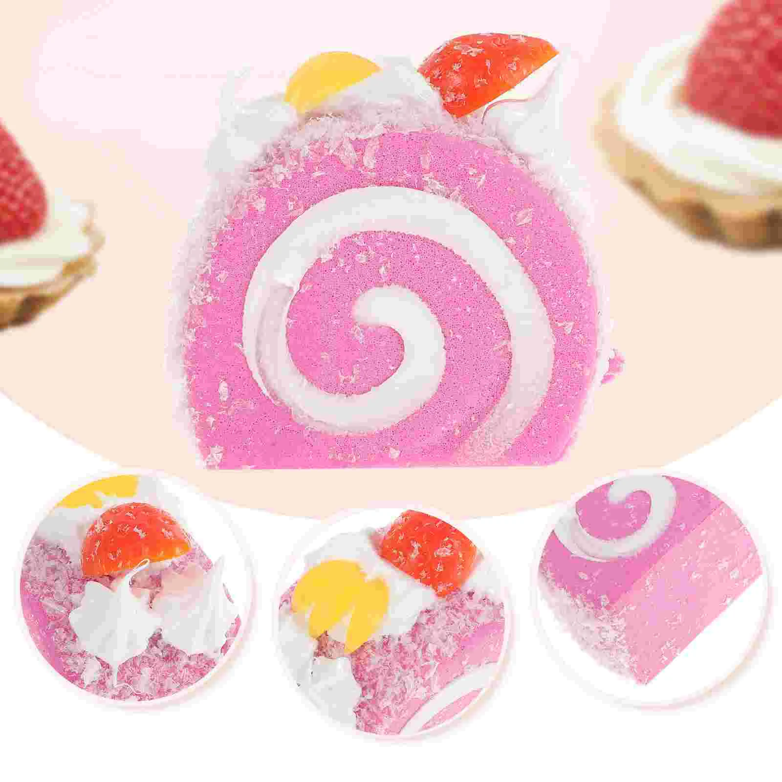 Creative Artificial Cake Fake Simulation Realistic Food Imitation Faux Replica Sprinkle Cake Bread Dessert for Home Kitchen Part