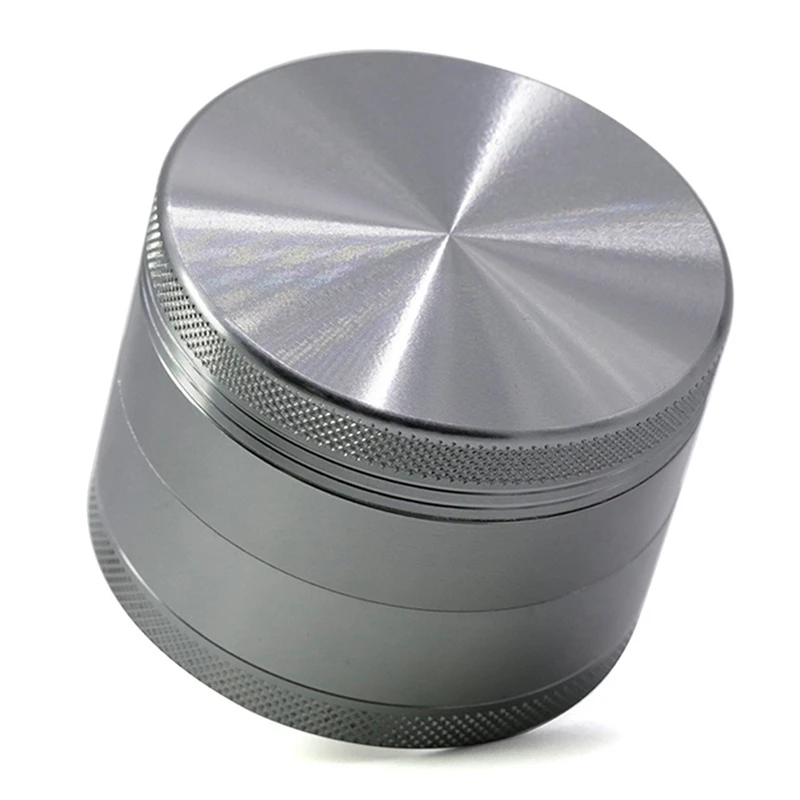 2X Herb/Spice Grinder Matte Aluminum Alloy Grinder Sector Tooth Tobacco Grinder Four-Layer Smoke Grinder 63MM