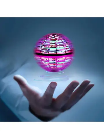 Flying Ball Children's Hand Controlled Color LED Cosmic Globe 360 ° Rotating Suspension Ball Suitable for Indoor and Outdoor Toy